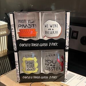 Friends Themed Wine Glass Set